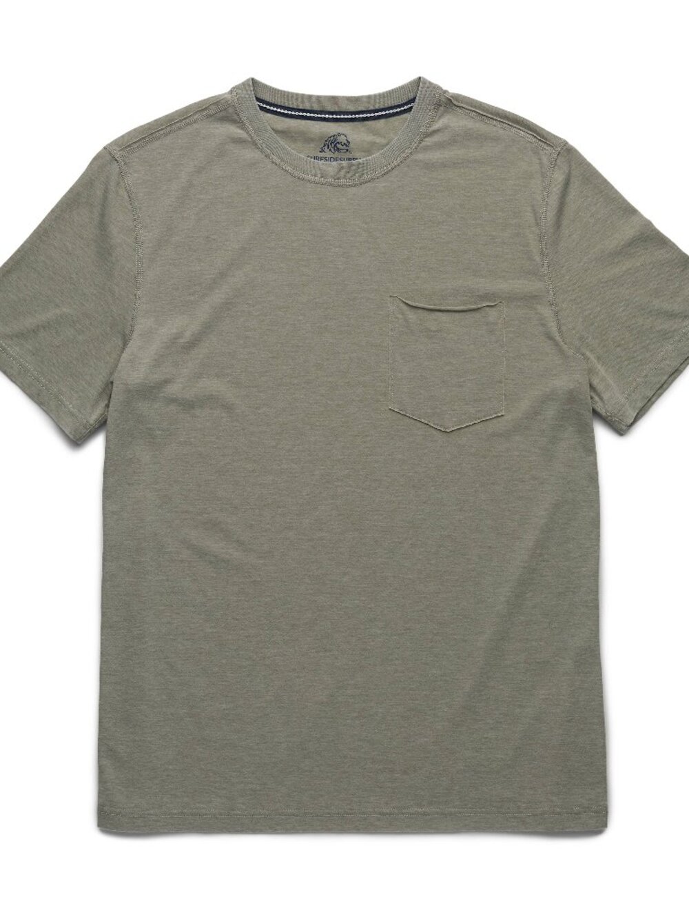 Surfside Supply Pastel Olive Green Burnout Raw Edge Tshirt /10297